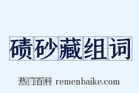 碛砂藏组词是什么意思的图片